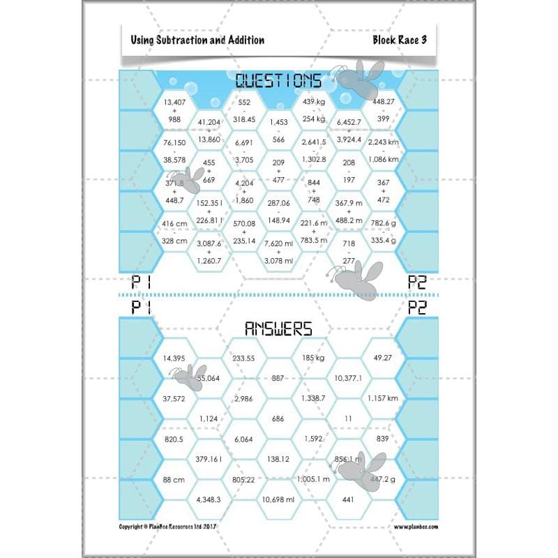 PlanBee Using Subtraction & Addition - Year 6 Maths Planning and Resources