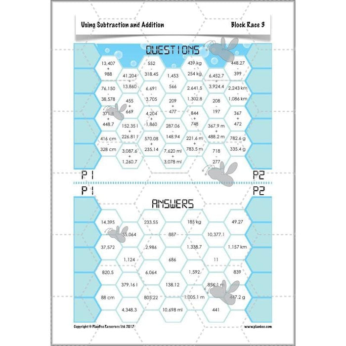 PlanBee Using Subtraction & Addition - Year 6 Maths Planning and Resources