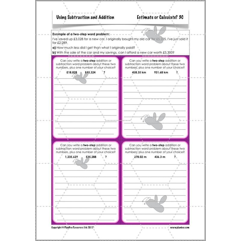 PlanBee Using Subtraction & Addition - Year 6 Maths Planning and Resources
