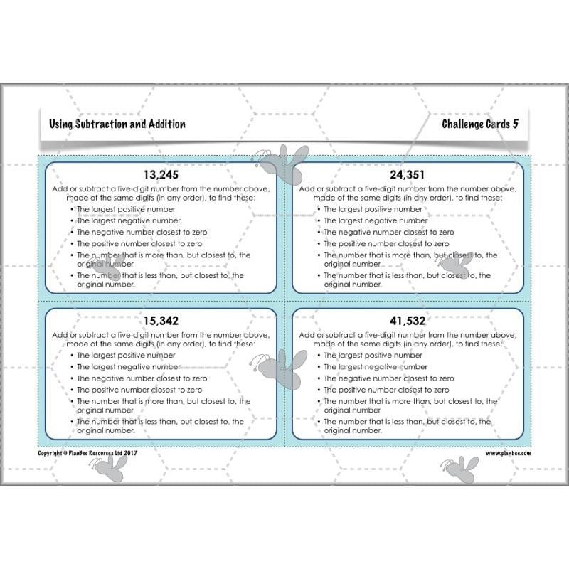 PlanBee Using Subtraction & Addition - Year 6 Maths Planning and Resources