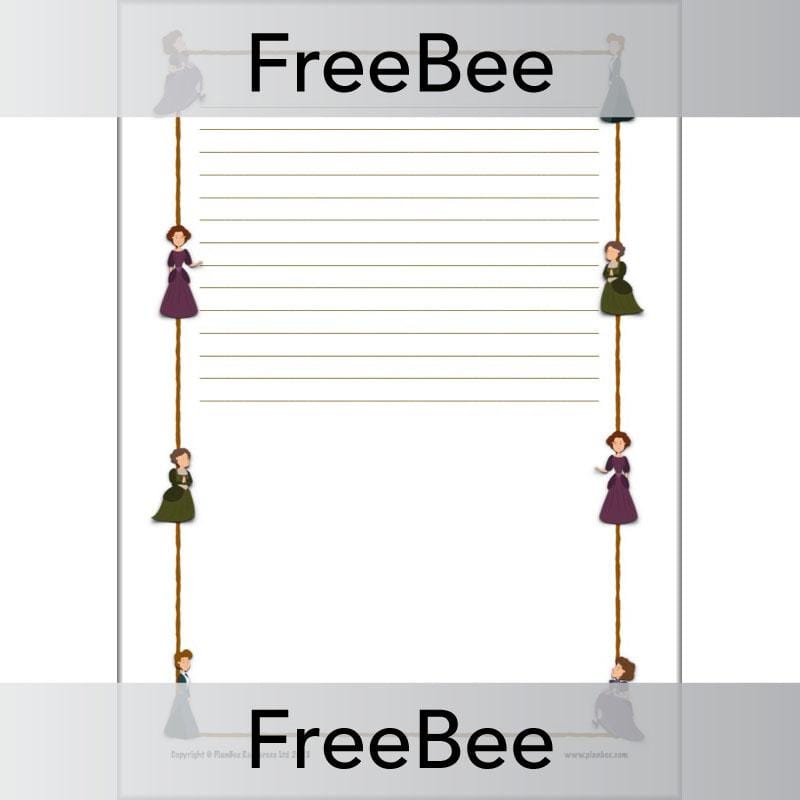 PlanBee Free Downloadable Victorian Page Border by PlanBee