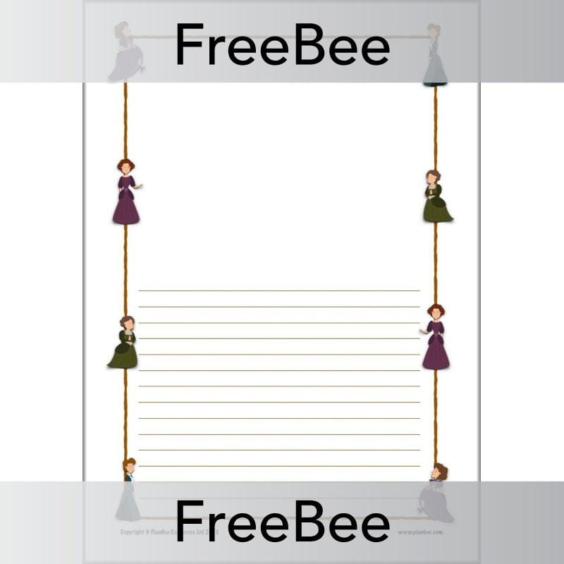 PlanBee Free Downloadable Victorian Page Border by PlanBee