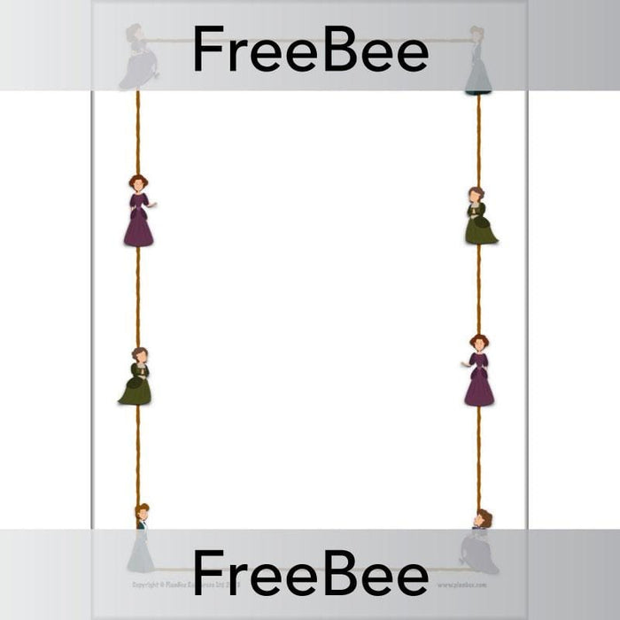 PlanBee Free Downloadable Victorian Page Border by PlanBee