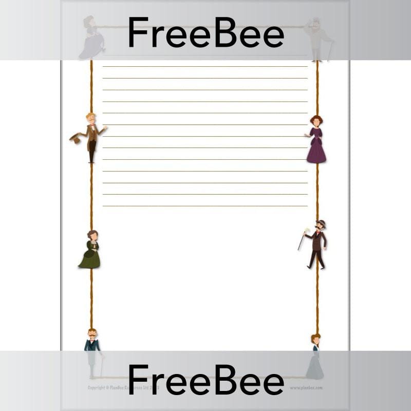PlanBee Free Downloadable Victorian Page Border by PlanBee