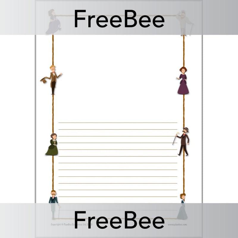 PlanBee Free Downloadable Victorian Page Border by PlanBee