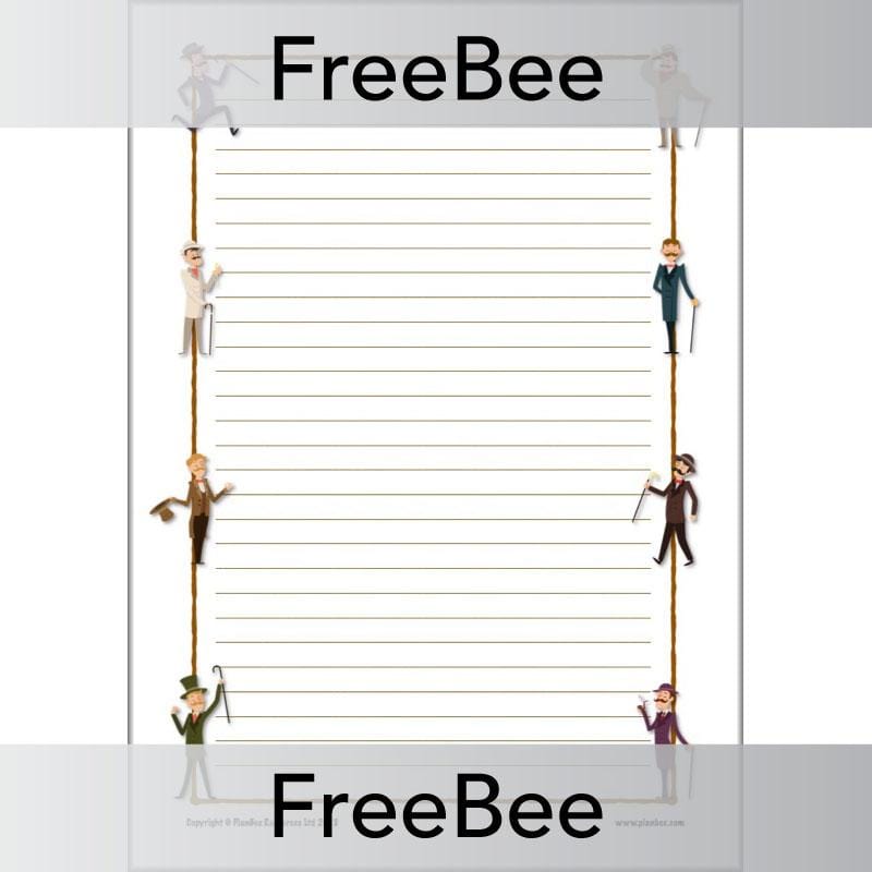 PlanBee Free Downloadable Victorian Page Border by PlanBee