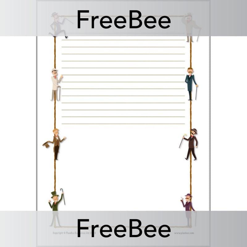 PlanBee Free Downloadable Victorian Page Border by PlanBee