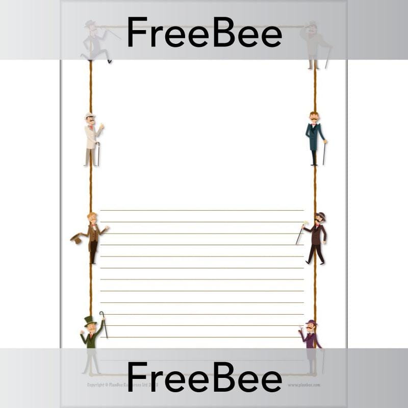 PlanBee Free Downloadable Victorian Page Border by PlanBee