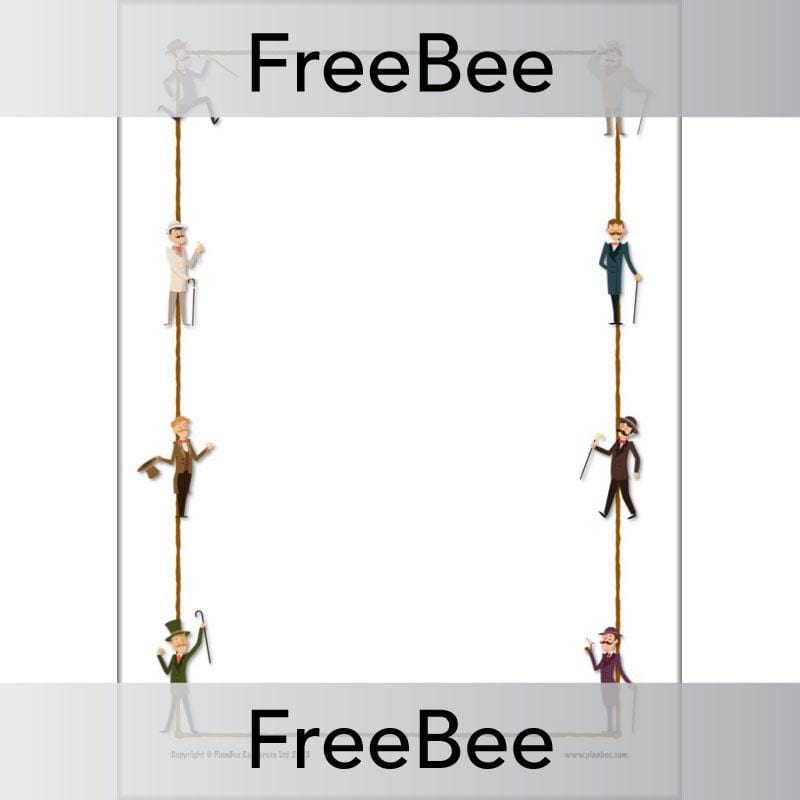 PlanBee Free Downloadable Victorian Page Border by PlanBee