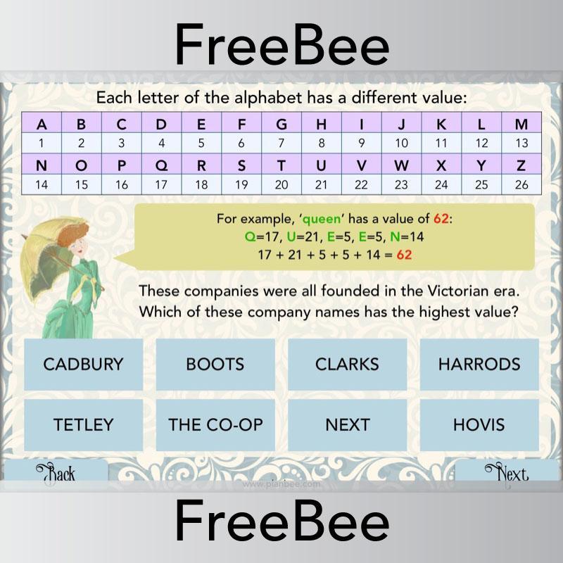 Free Victorian Quiz Brain Teaser Presentation by PlanBee