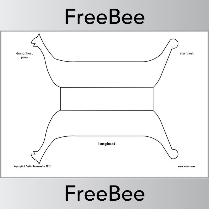 PlanBee FREE Viking Longboat Template Printables by PlanBee