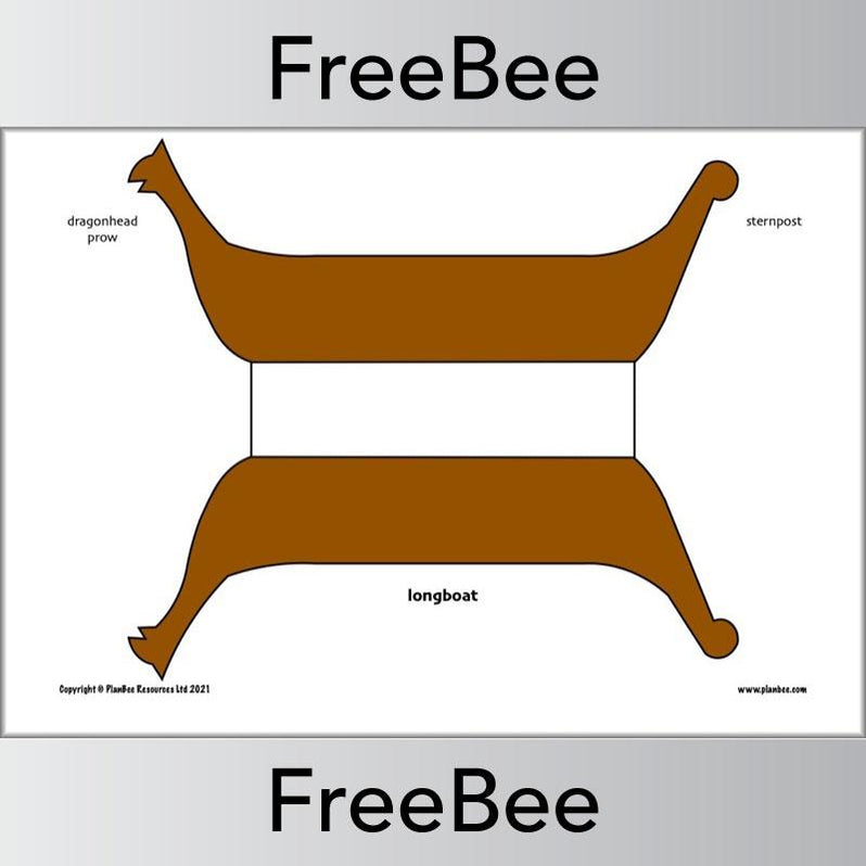 FREE Viking Longboat Template Printables by PlanBee