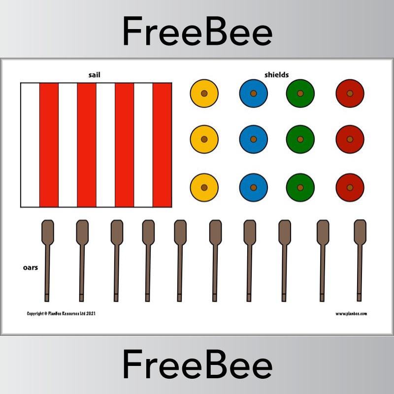 PlanBee FREE Viking Longboat Template Printables by PlanBee