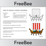 PlanBee FREE Viking Longboat Template Printables by PlanBee