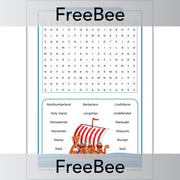 PlanBee FREE Viking Word Search KS2 Viking Raids PlanBee History