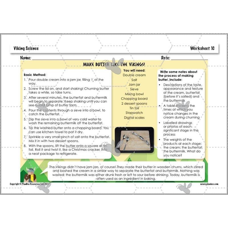 PlanBee Viking Science - Working Scientifically: Year 5 & Year 6 Science