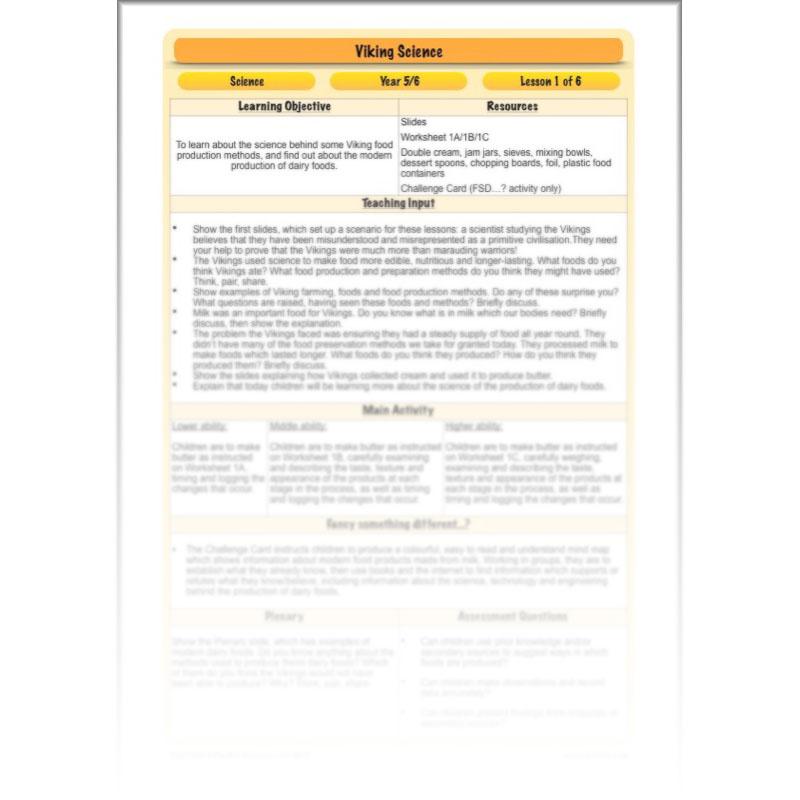 PlanBee Viking Science - Working Scientifically: Year 5 & Year 6 Science