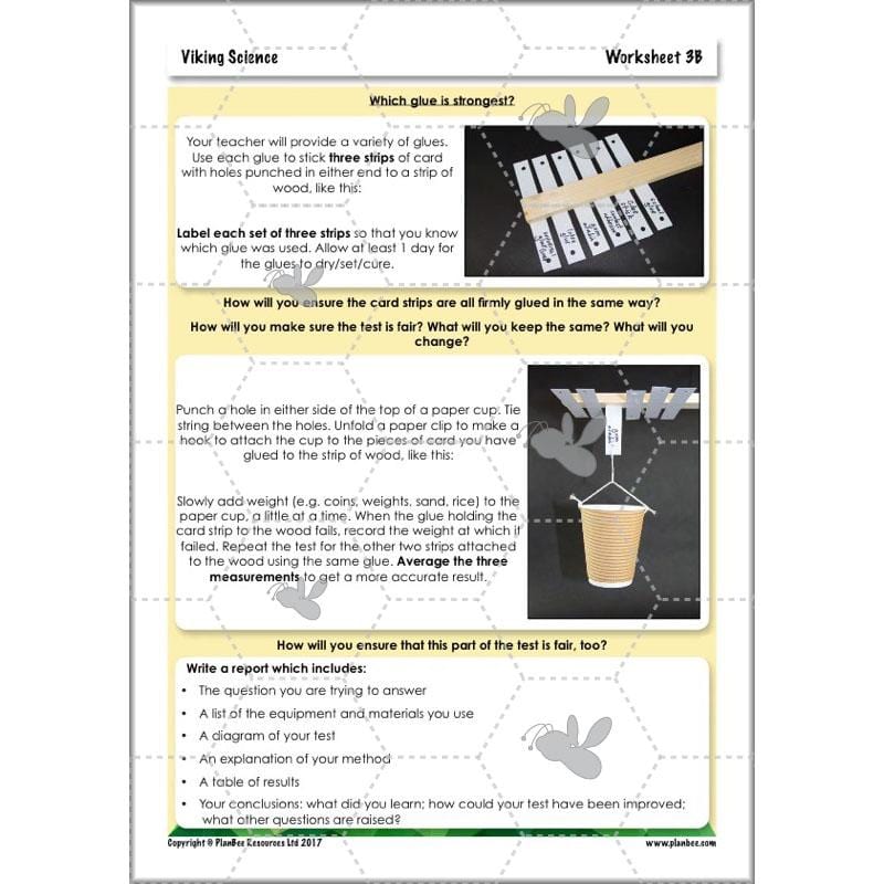 PlanBee Viking Science - Working Scientifically: Year 5 & Year 6 Science