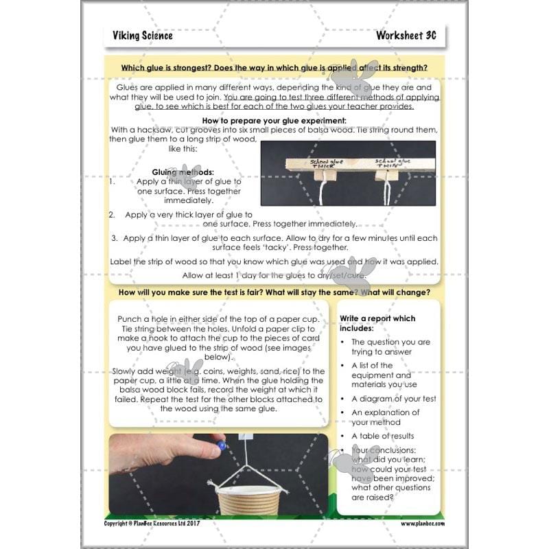 PlanBee Viking Science - Working Scientifically: Year 5 & Year 6 Science