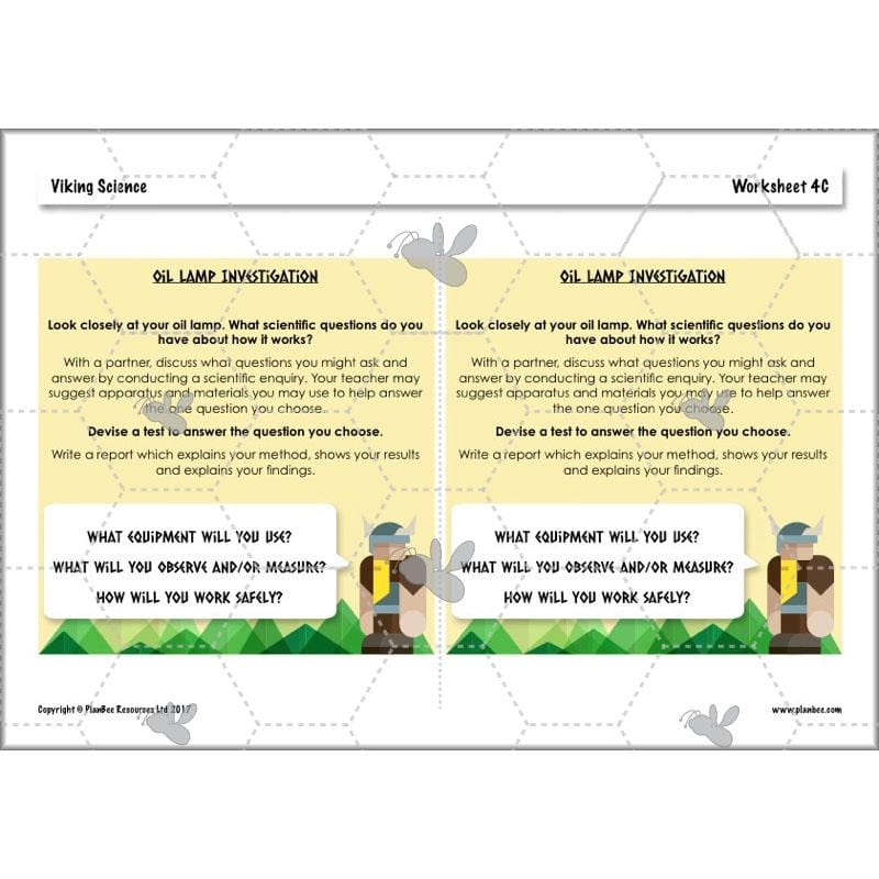 PlanBee Viking Science - Working Scientifically: Year 5 & Year 6 Science