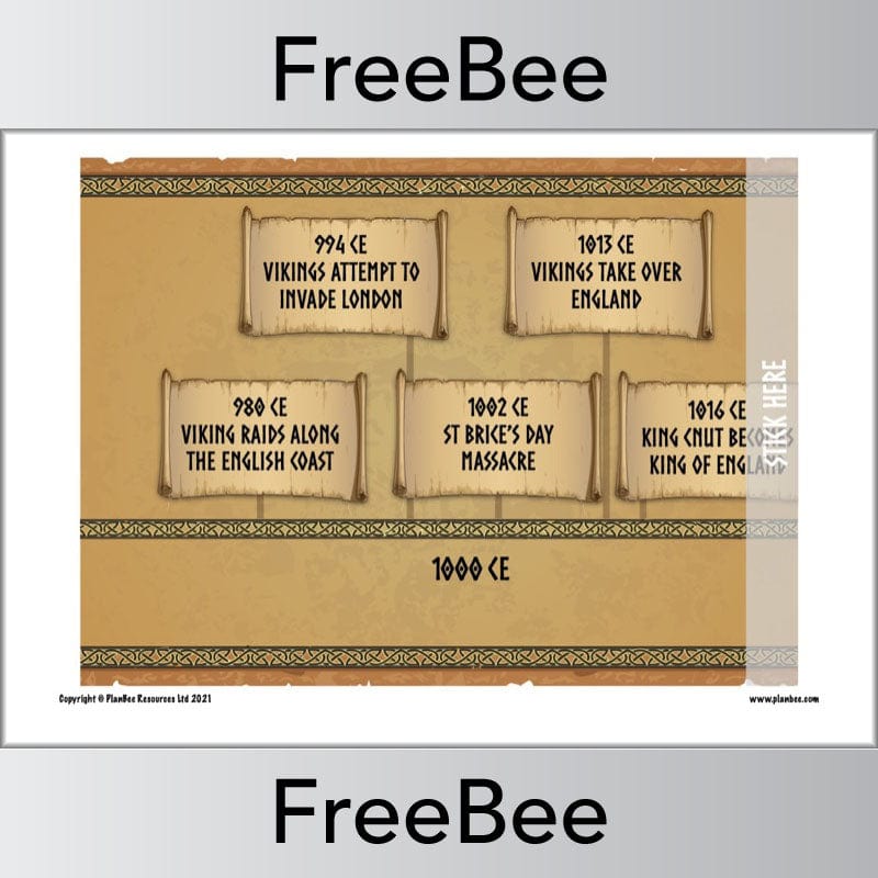 PlanBee FREE Vikings Timeline KS2 by PlanBee