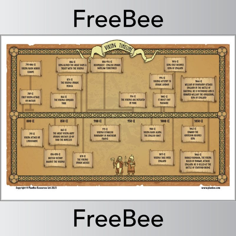 PlanBee FREE Vikings Timeline KS2 by PlanBee
