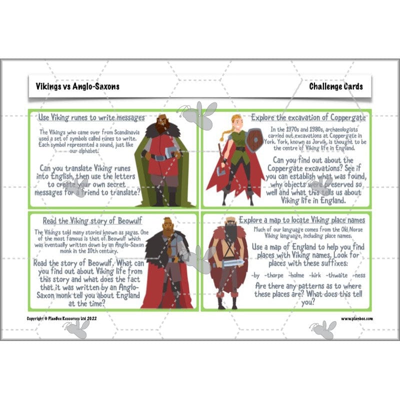 PlanBee Vikings and Anglo Saxons KS2 Planning Pack by PlanBee