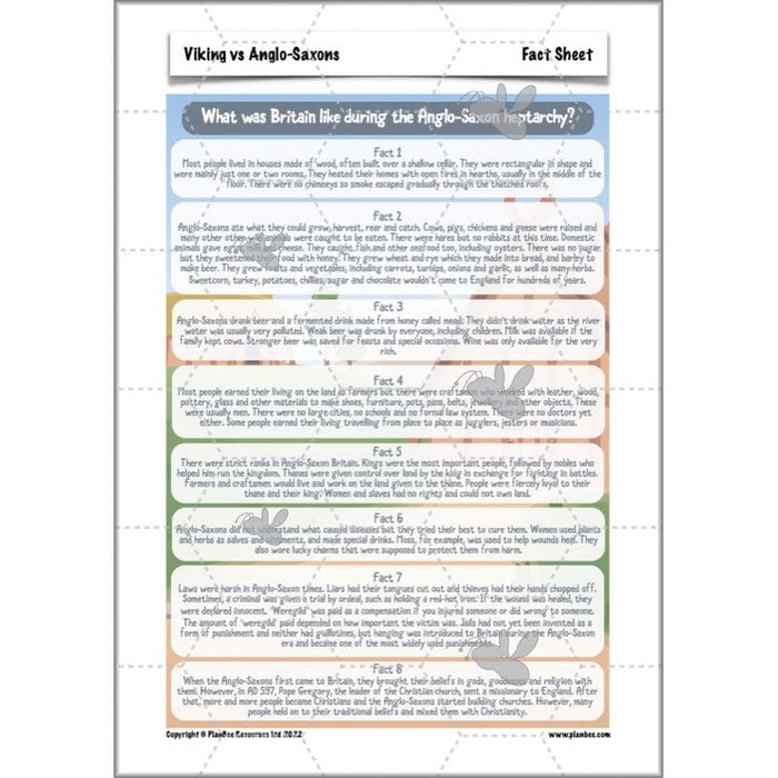PlanBee Vikings and Anglo Saxons KS2 Planning Pack by PlanBee