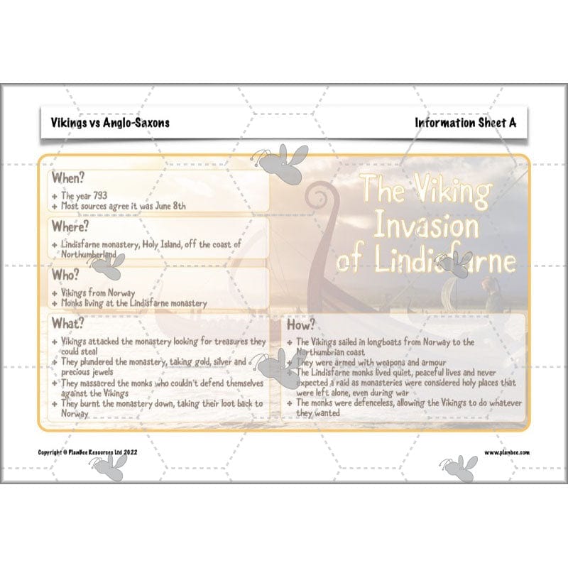 PlanBee Vikings and Anglo Saxons KS2 Planning Pack by PlanBee