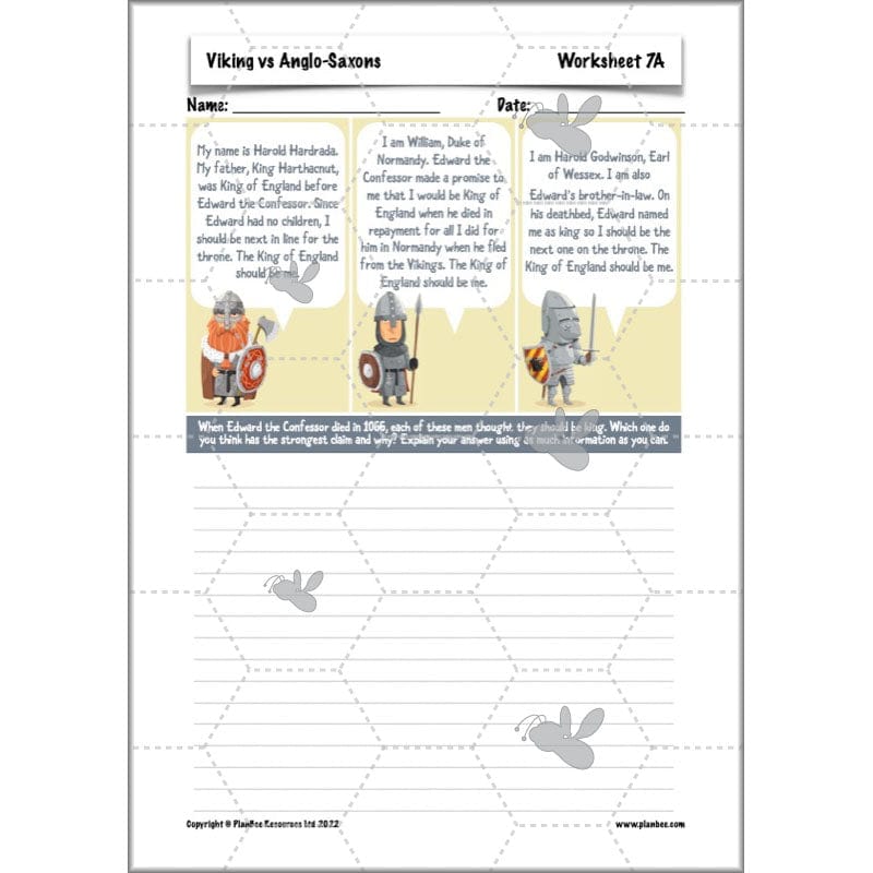 PlanBee Vikings and Anglo Saxons KS2 Planning Pack by PlanBee