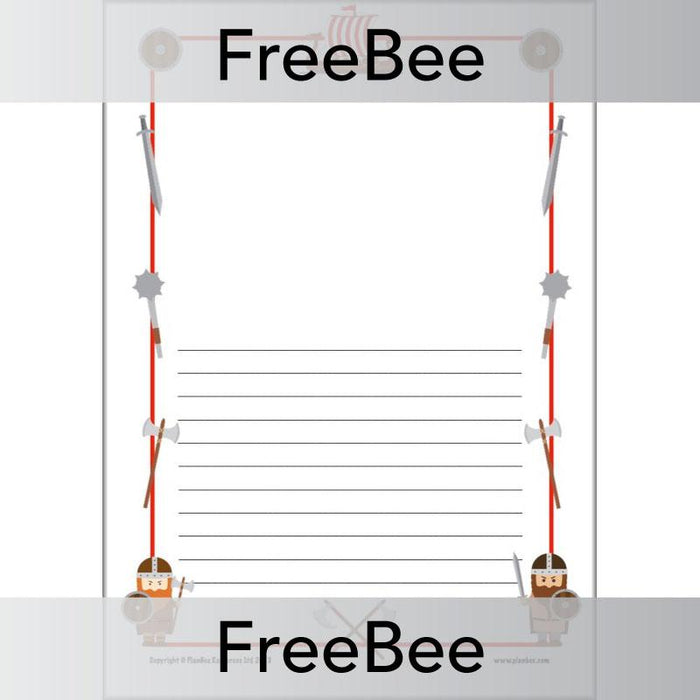 PlanBee Free Viking Page Border Writing Frames by PlanBee