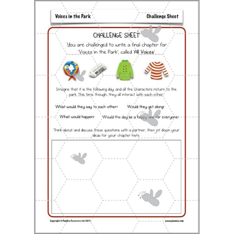 Voices in the Park Activities | Year 5 English lessons | PlanBee