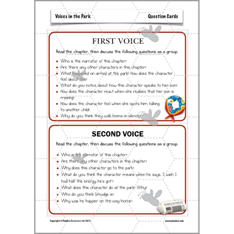 PlanBee Voices in the Park Activities | Year 5 English lessons | PlanBee