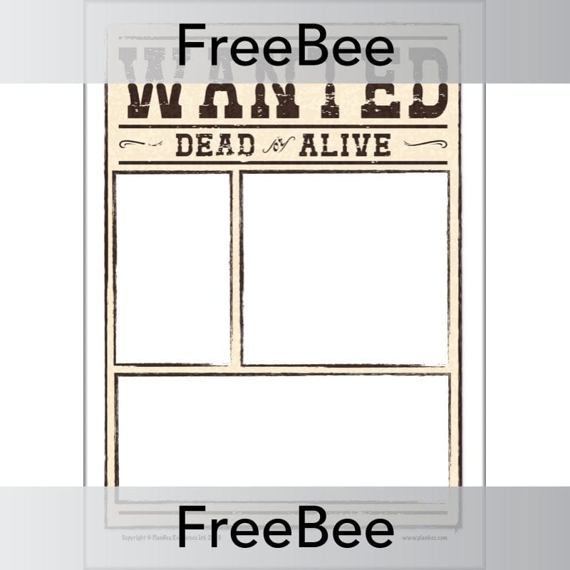 PlanBee FREE Wanted Poster Templates for KS2 and KS1 | PlanBee