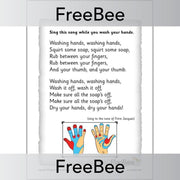 PlanBee Free How To Wash Your Hands Poster by PlanBee