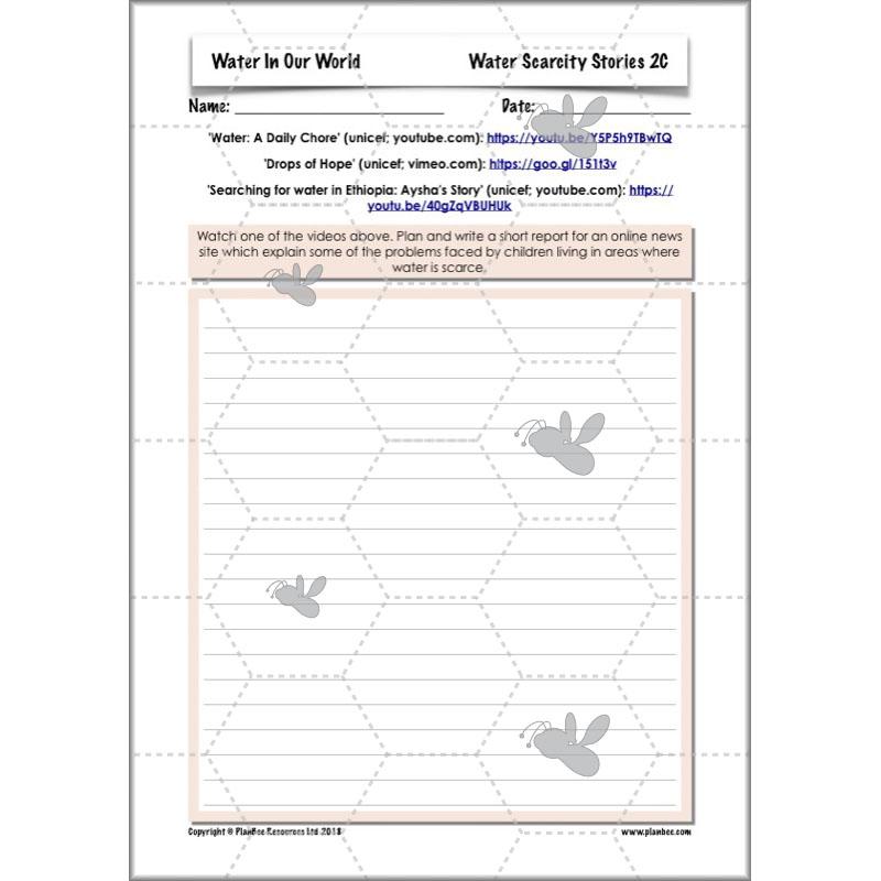 PlanBee Water Topic KS2 Water in our World Lessons by PlanBee