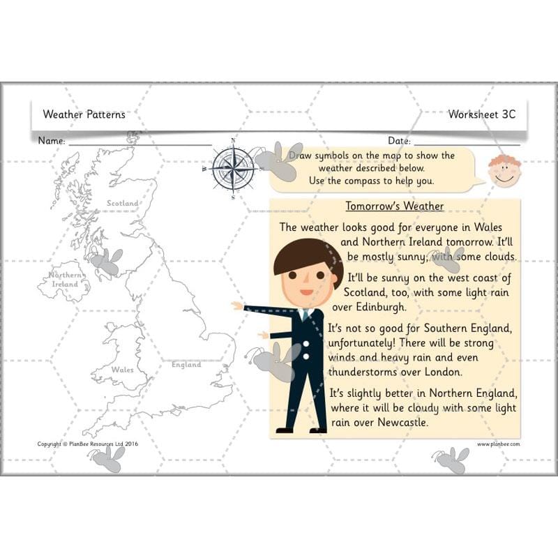 PlanBee Weather Patterns: KS1 lessons, activities and worksheets