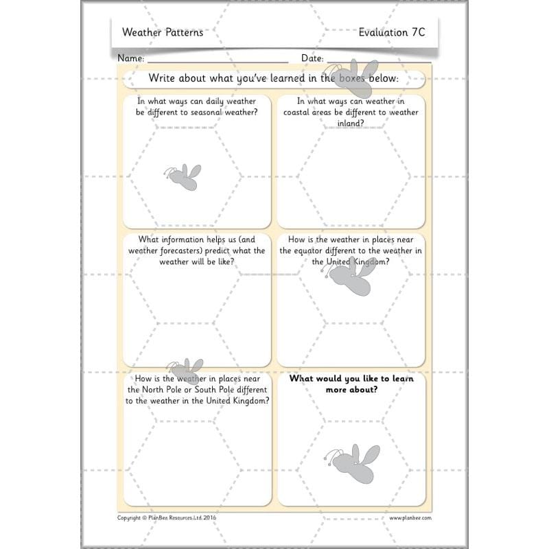 PlanBee Weather Patterns: KS1 lessons, activities and worksheets