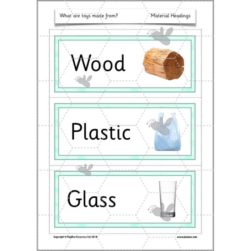 PlanBee Materials and their Properties KS1 Year 1 Science