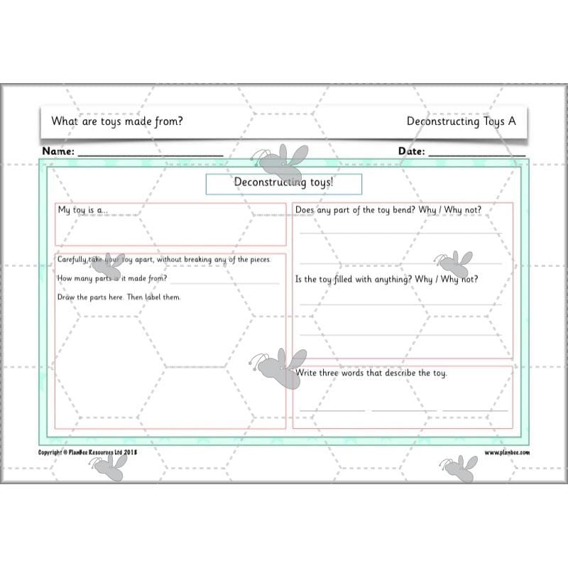 PlanBee Materials and their Properties KS1 Year 1 Science