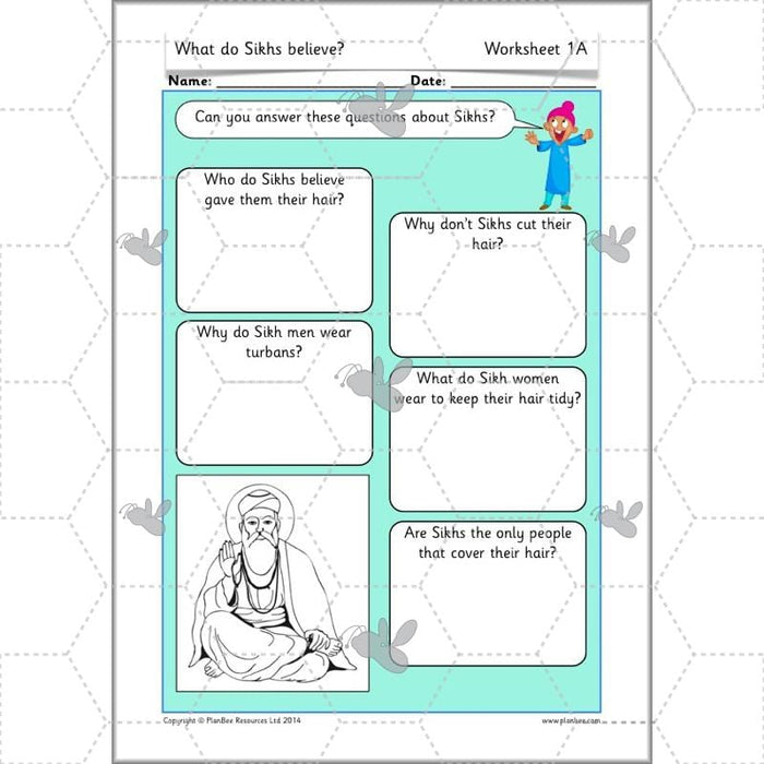 PlanBee What do Sikhs believe? KS1 RE lesson planning