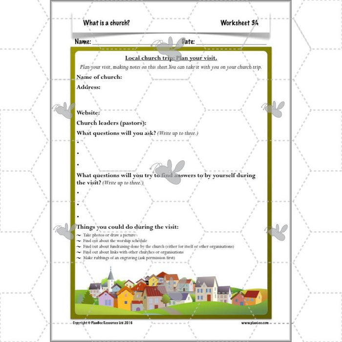 PlanBee What is a Church? - Christian Buildings - KS2 RE Lesson Planning
