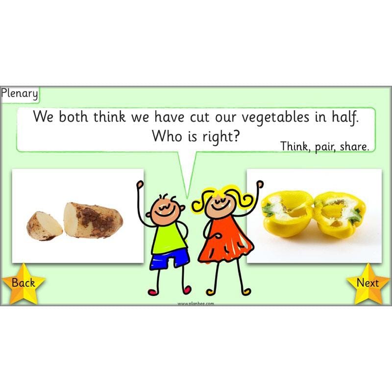 PlanBee What is a half? - KS1 Year 1 lesson pack