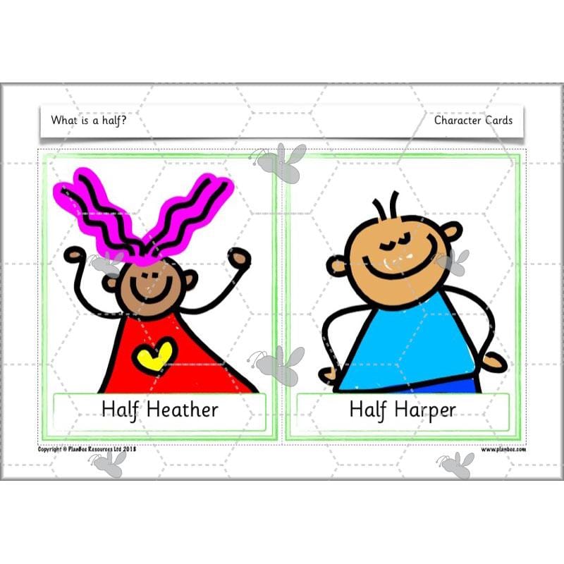 PlanBee What is a half? - KS1 Year 1 lesson pack
