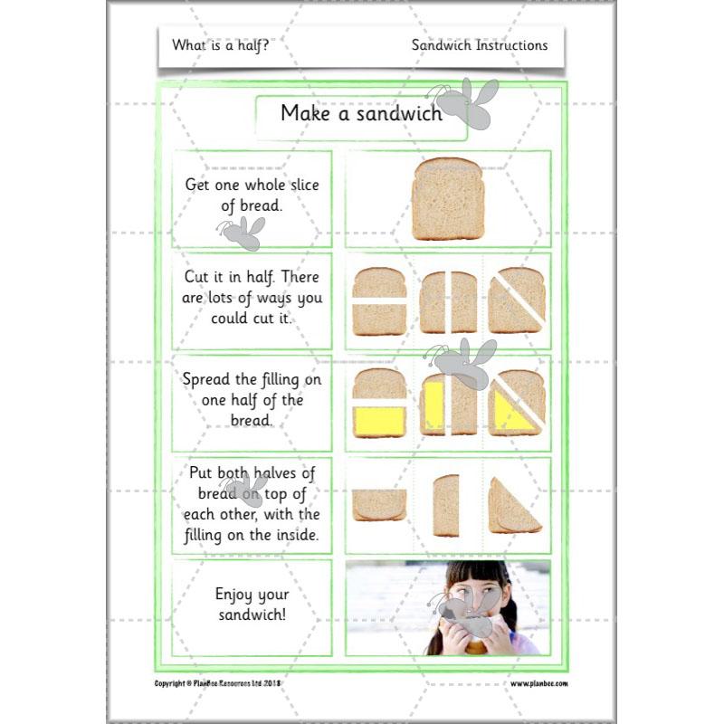 PlanBee What is a half? - KS1 Year 1 lesson pack