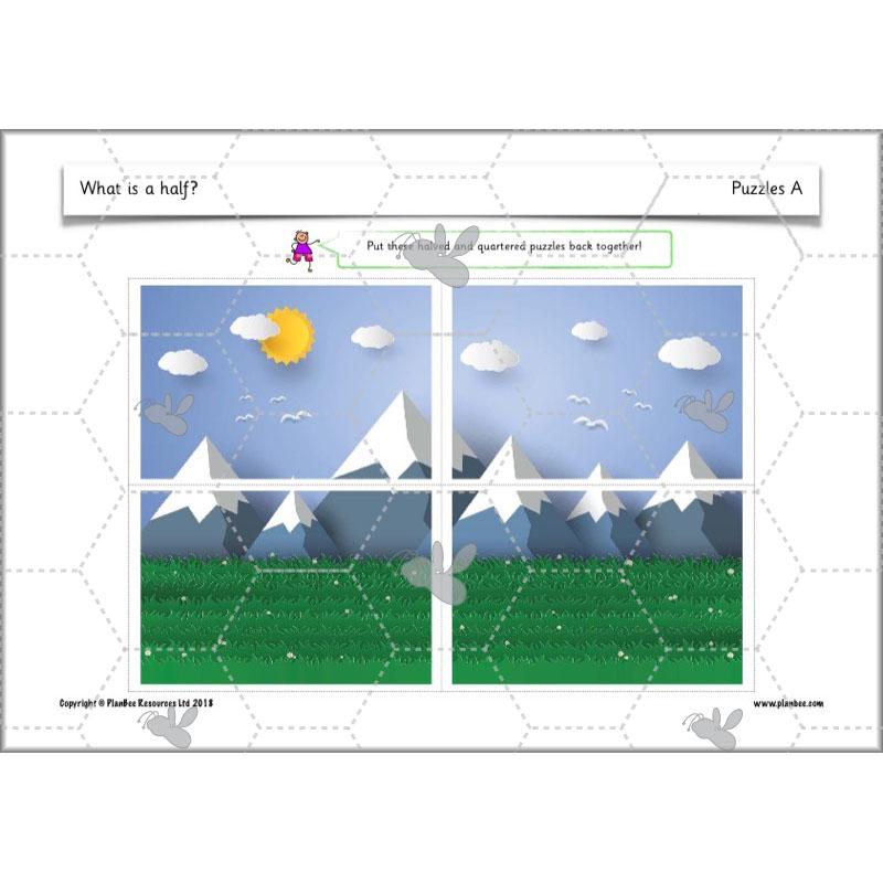 PlanBee What is a half? - KS1 Year 1 lesson pack