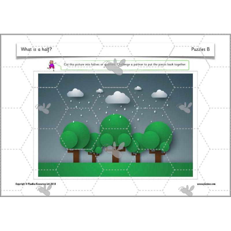 PlanBee What is a half? - KS1 Year 1 lesson pack