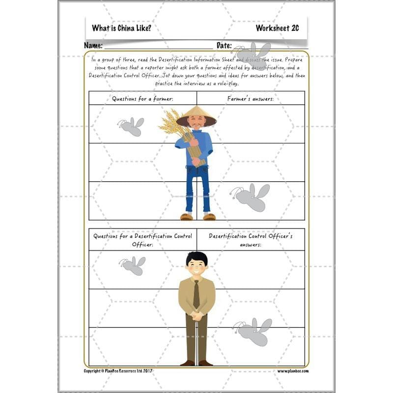 PlanBee China KS2 Geography Lesson Planning Pack for Year 5 & 6