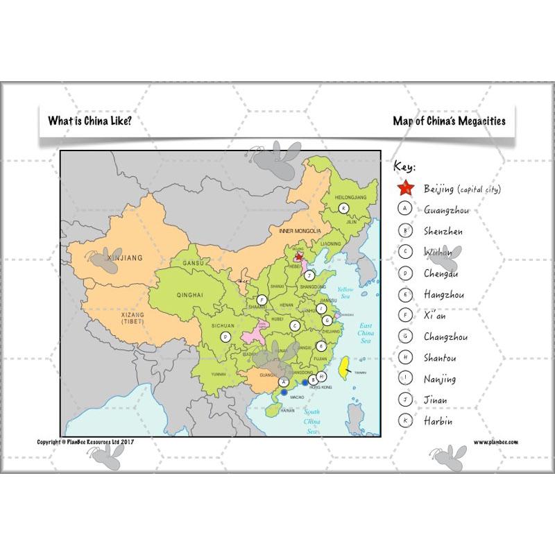 PlanBee China KS2 Geography Lesson Planning Pack for Year 5 & 6
