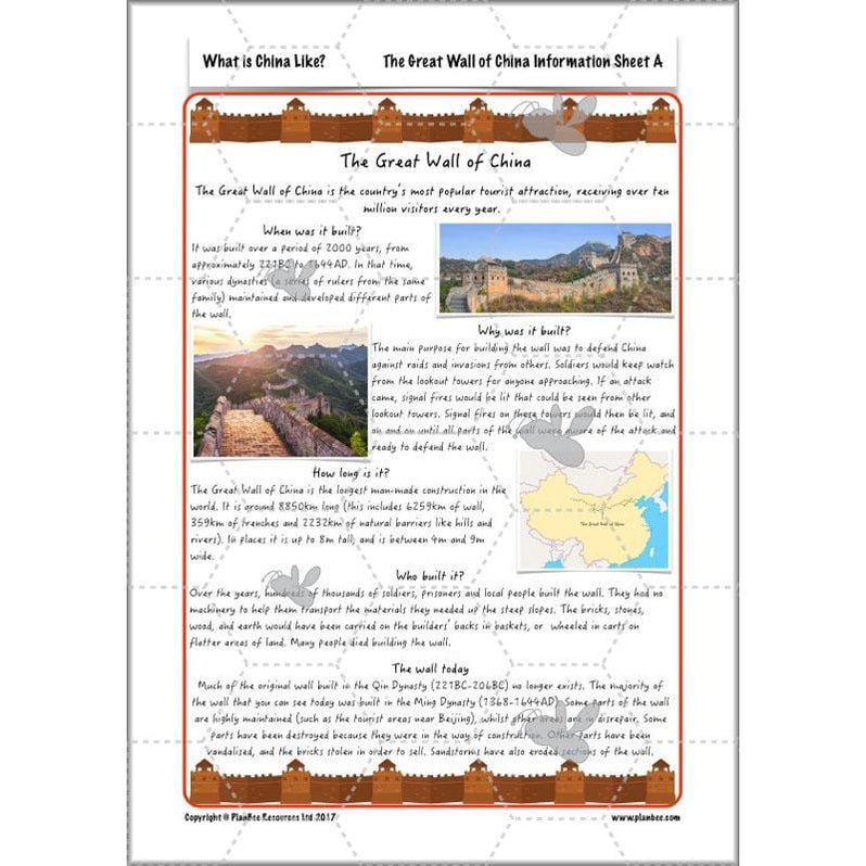 China KS2 Geography Lesson Planning Pack for Year 5 & 6 — PlanBee
